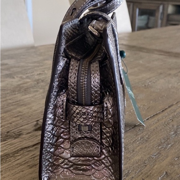 Lauren Ralph Lauren Leather Metallic Python Crossbody Bag - Picture 5 of 5